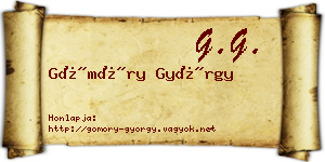 Gömöry György névjegykártya