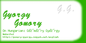 gyorgy gomory business card